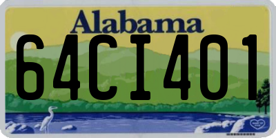 AL license plate 64CI401