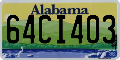 AL license plate 64CI403