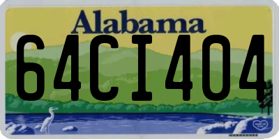 AL license plate 64CI404
