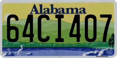 AL license plate 64CI407