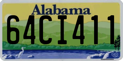 AL license plate 64CI411