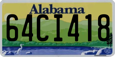 AL license plate 64CI418