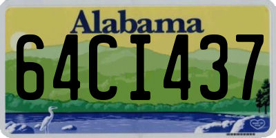AL license plate 64CI437