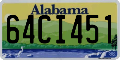 AL license plate 64CI451