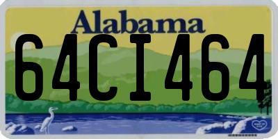 AL license plate 64CI464