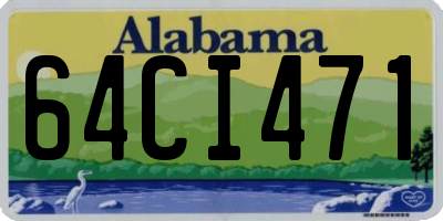 AL license plate 64CI471