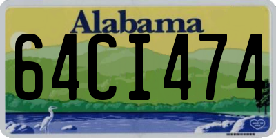 AL license plate 64CI474
