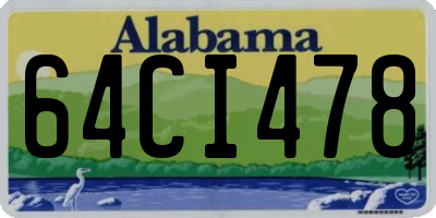 AL license plate 64CI478