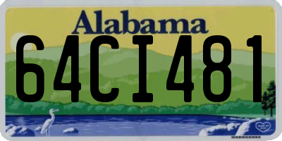 AL license plate 64CI481