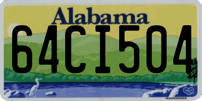AL license plate 64CI504