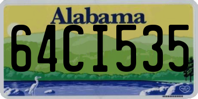 AL license plate 64CI535