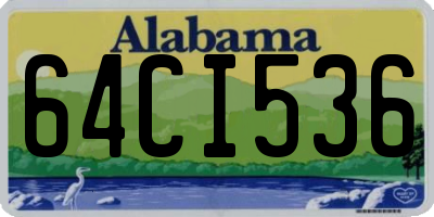 AL license plate 64CI536