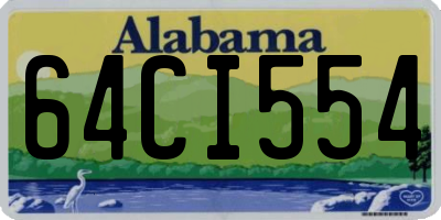 AL license plate 64CI554
