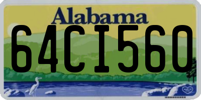 AL license plate 64CI560