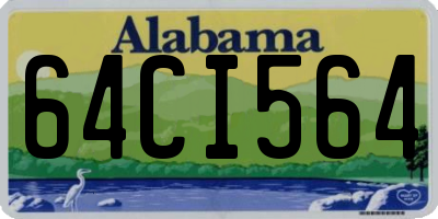 AL license plate 64CI564
