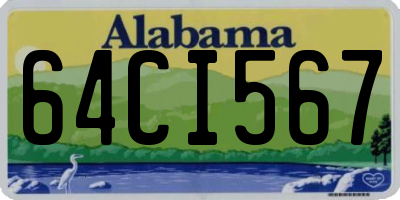 AL license plate 64CI567