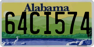 AL license plate 64CI574
