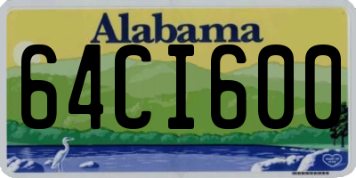 AL license plate 64CI600
