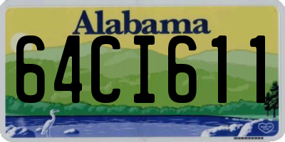 AL license plate 64CI611