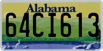 AL license plate 64CI613