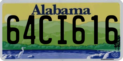 AL license plate 64CI616