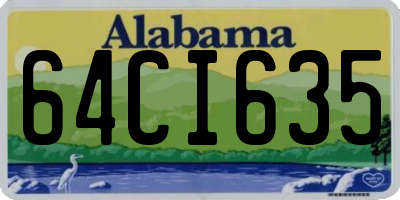 AL license plate 64CI635