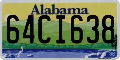 AL license plate 64CI638