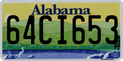AL license plate 64CI653