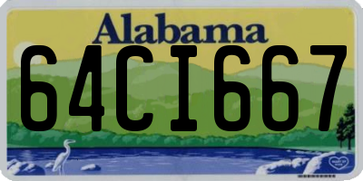 AL license plate 64CI667