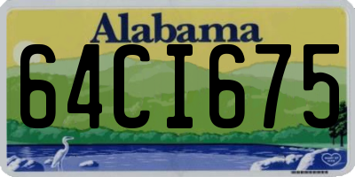 AL license plate 64CI675