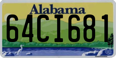 AL license plate 64CI681