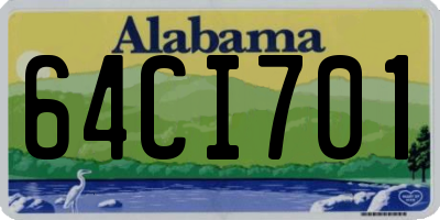 AL license plate 64CI701