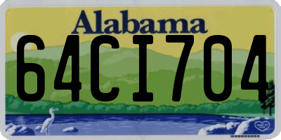 AL license plate 64CI704