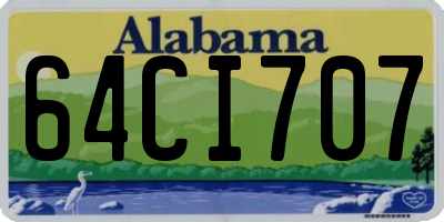 AL license plate 64CI707