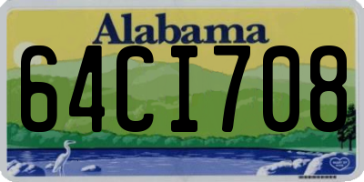 AL license plate 64CI708