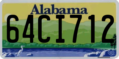 AL license plate 64CI712