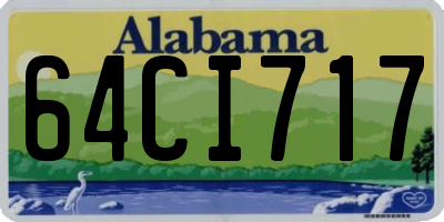 AL license plate 64CI717