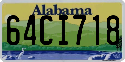 AL license plate 64CI718