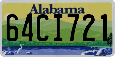 AL license plate 64CI721