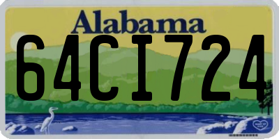 AL license plate 64CI724