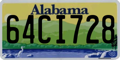 AL license plate 64CI728