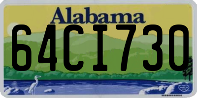 AL license plate 64CI730