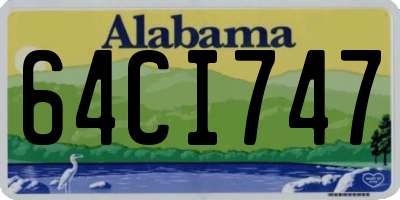 AL license plate 64CI747