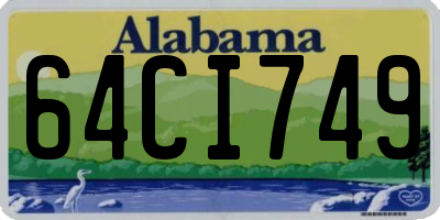 AL license plate 64CI749