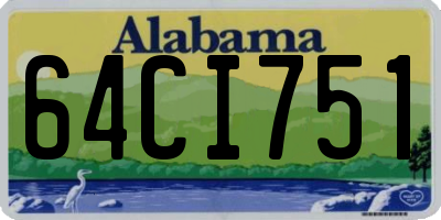 AL license plate 64CI751
