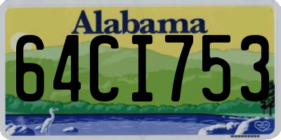AL license plate 64CI753
