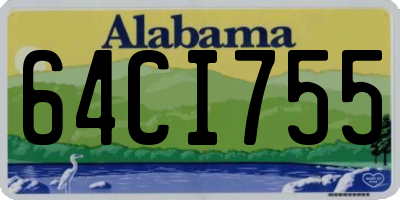 AL license plate 64CI755