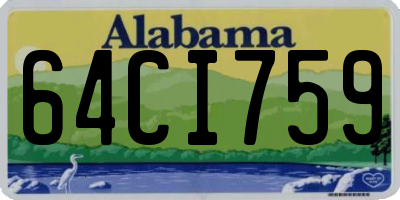 AL license plate 64CI759
