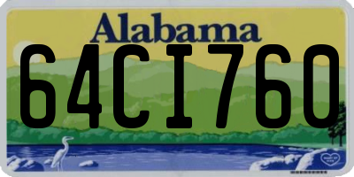 AL license plate 64CI760