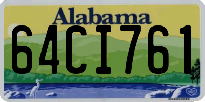 AL license plate 64CI761